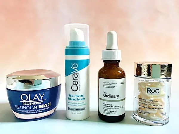 Retinol Products from Olay, CeraVe, The Ordinary and RoC