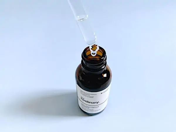 The Ordinary 100% Plant-Derived Squalane sampled with dropper