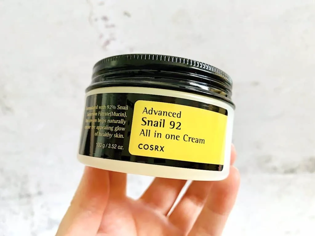 COSRX Advanced 92 All In One Cream held by hand