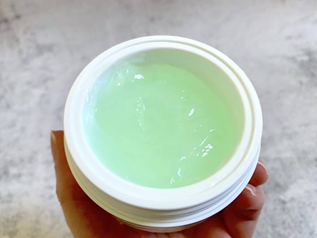 COSRX Hydrium Green Tea Gel Cream opened.