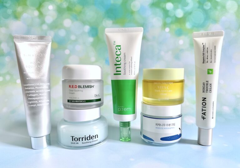 Best Moisturizer in Korea: Moisturizers from S.Nature, Dr. G, Torriden, Make P:Rem Inteca, Goodall, Round Lab, and Fation.